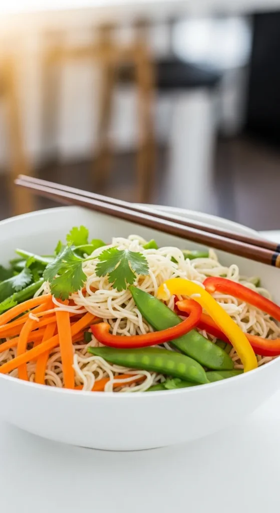 Vegetable Rice Noodle Bowl