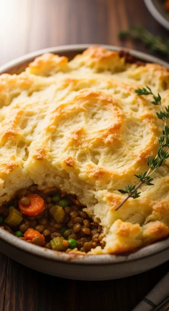 Vegetarian Cottage Pie with Lentils