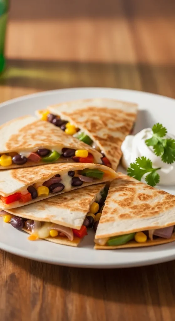 Veggie Quesadillas with Beans