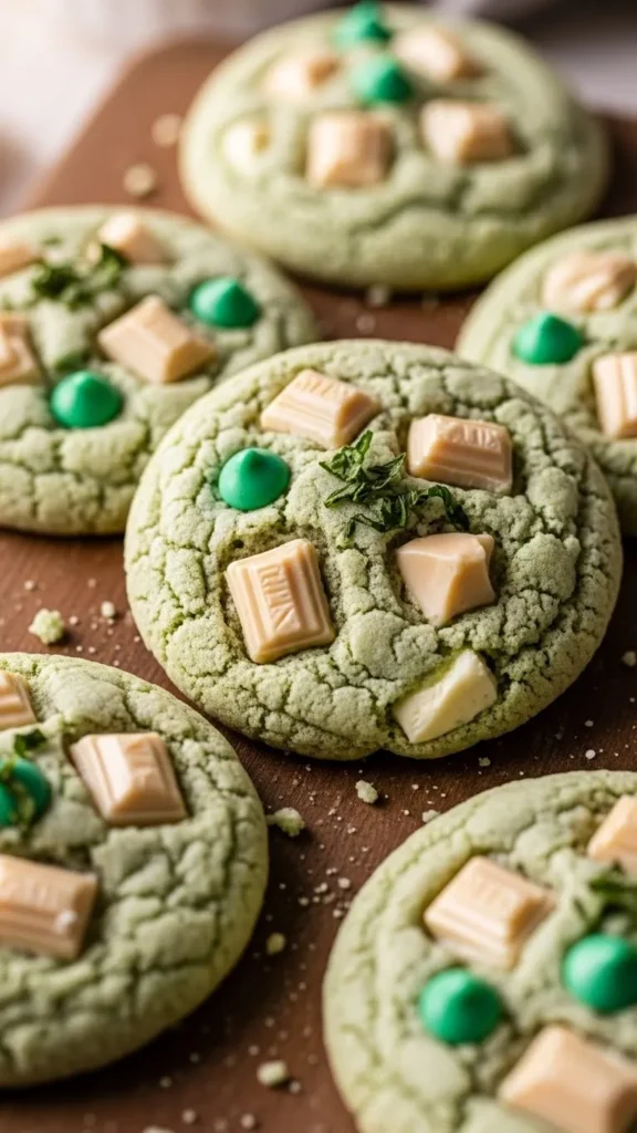 White Chocolate Mint Cookies