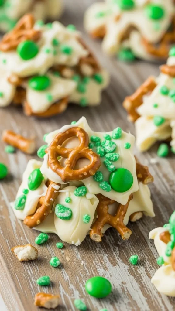 White Chocolate Pretzel Clusters