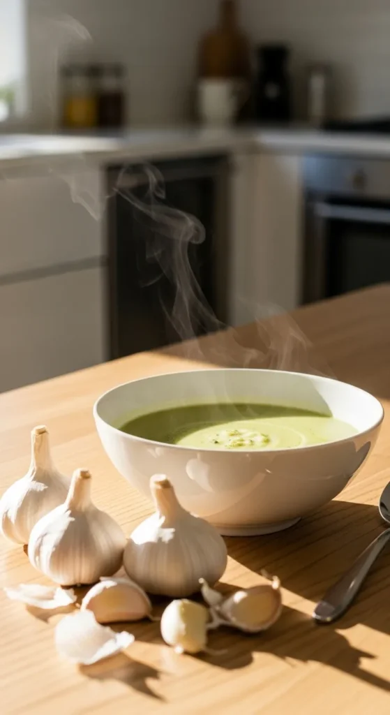 Zucchini Garlic Weekday Soup