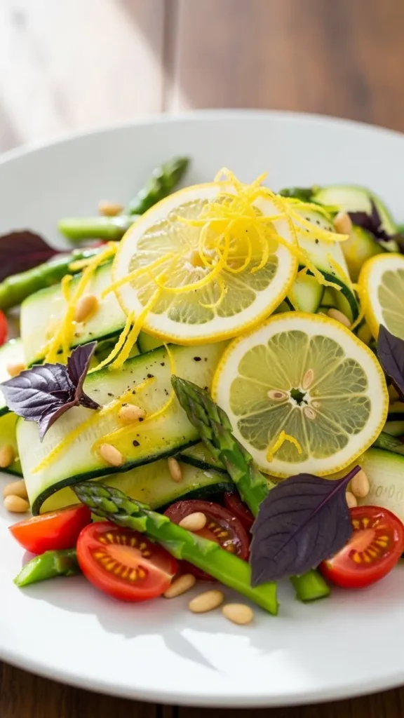 Zucchini Ribbon Lemon Plate