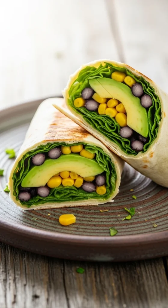 Avocado and Black Bean Wraps
