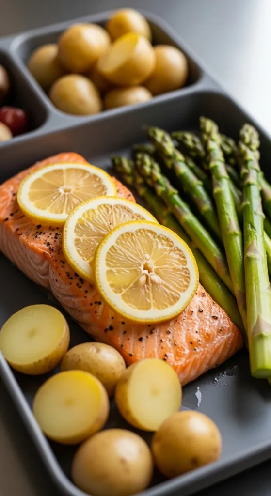Baked Salmon with Veggies