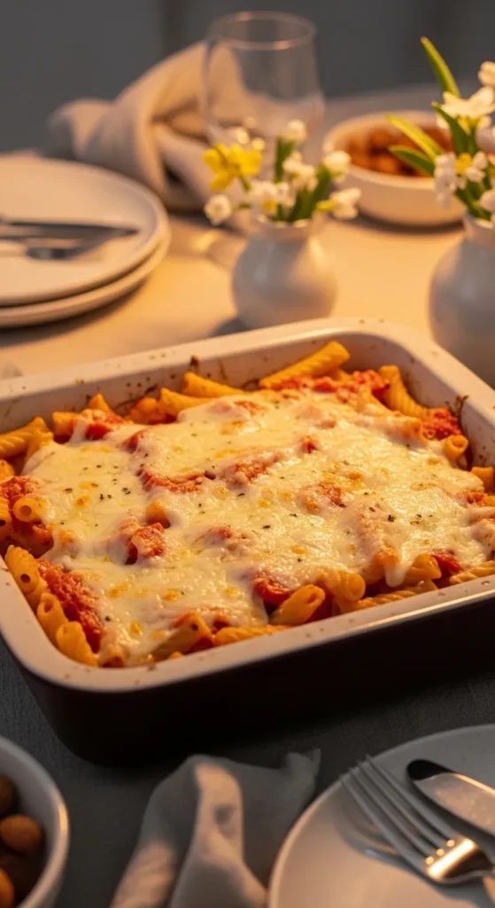  Baked Ziti with Mild Sauce