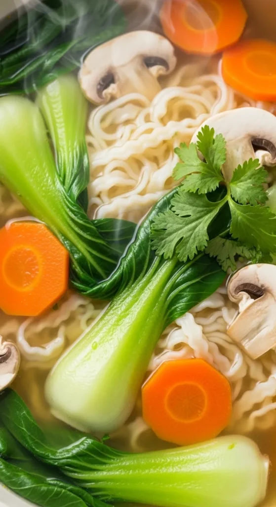 Brothy Noodle Bowl with Vegetables