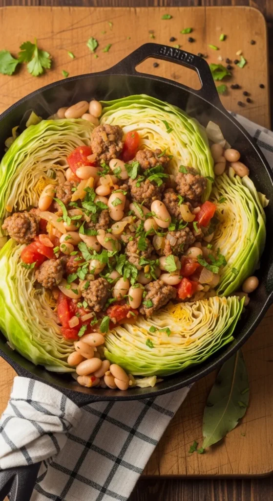 Cabbage and Bean Skillet