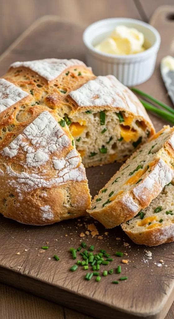 Cheddar and Chive Soda Bread