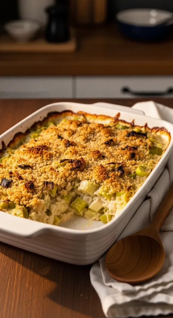Cheesy Leek Gratin