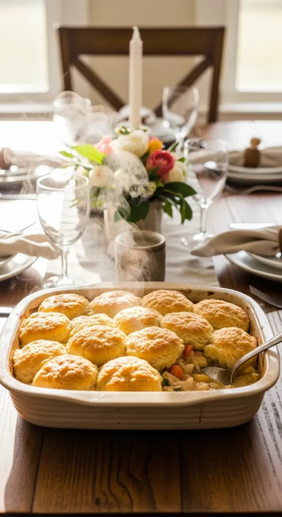 Chicken Pot Pie Biscuit Bake