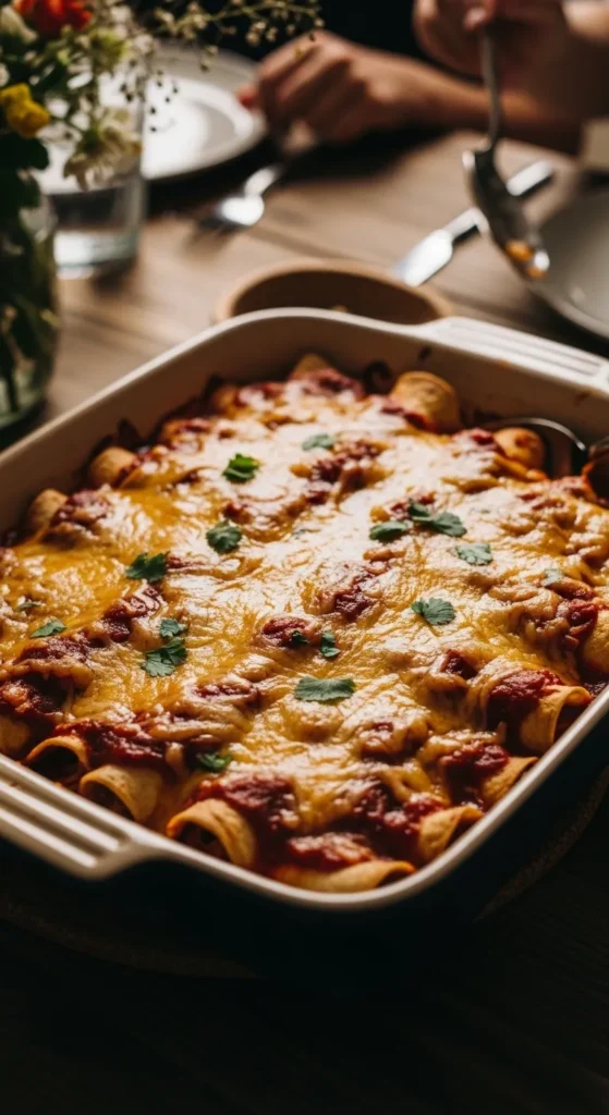 Chicken and Cheese Enchilada Casserole