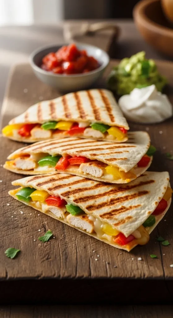 Chicken and Veggie Quesadillas