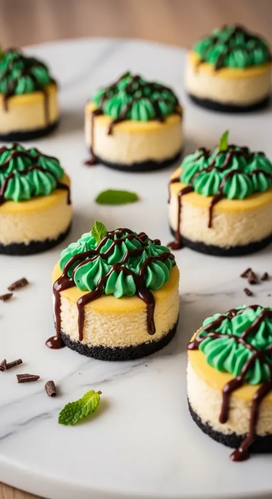 Chocolate Drizzle Cheesecakes