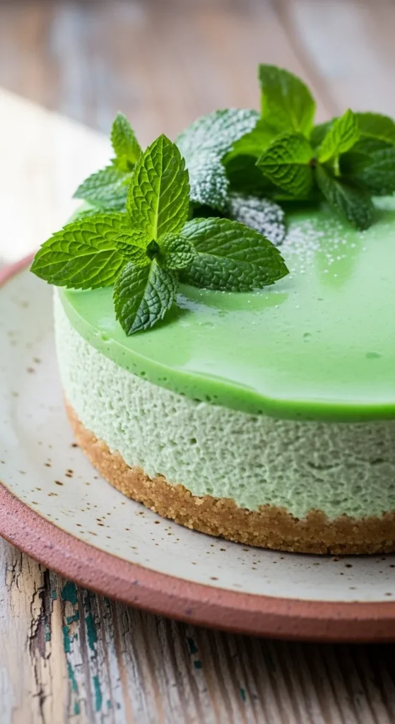 Classic Green Mint Cheesecake