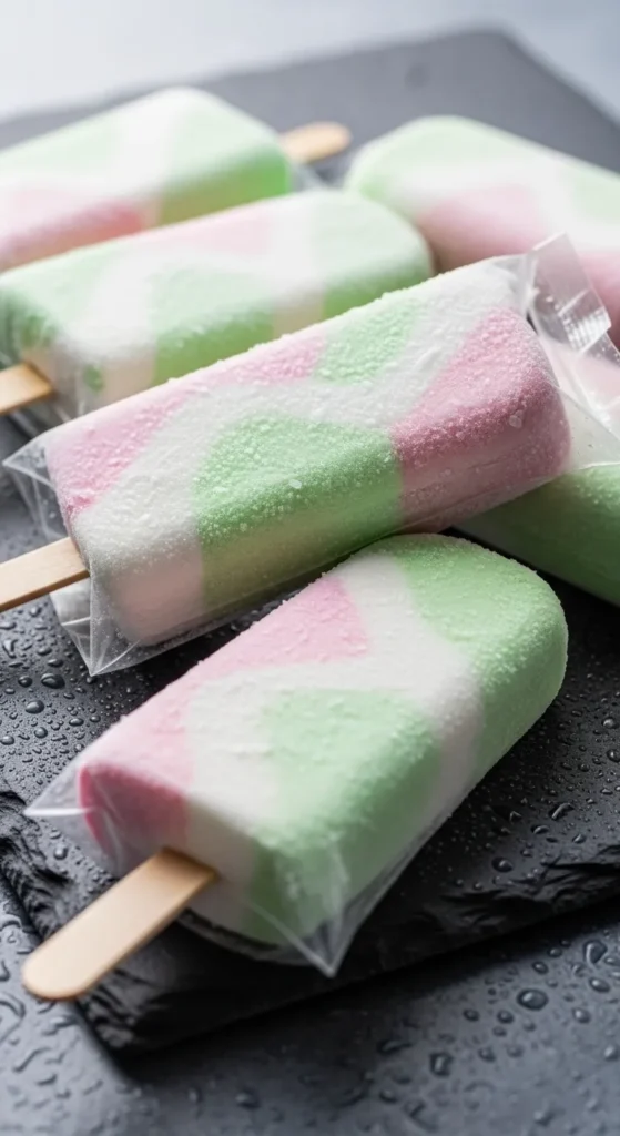 Clover Marshmallow Popsicles