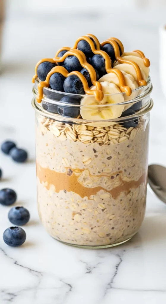 Creamy Peanut Butter Overnight Oats