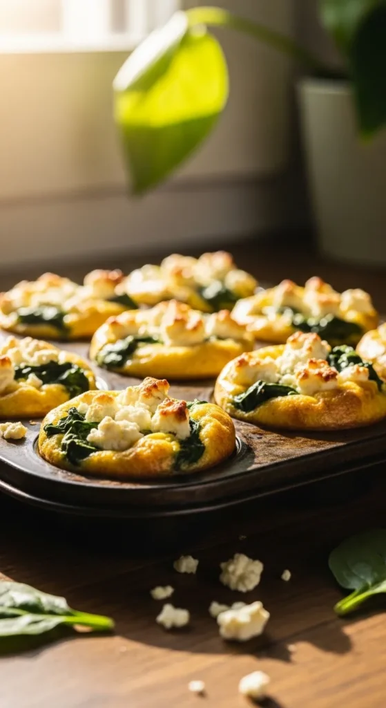 Egg Muffins with Spinach and Feta