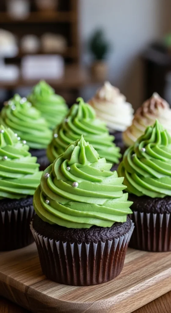 Green Buttercream Swirls