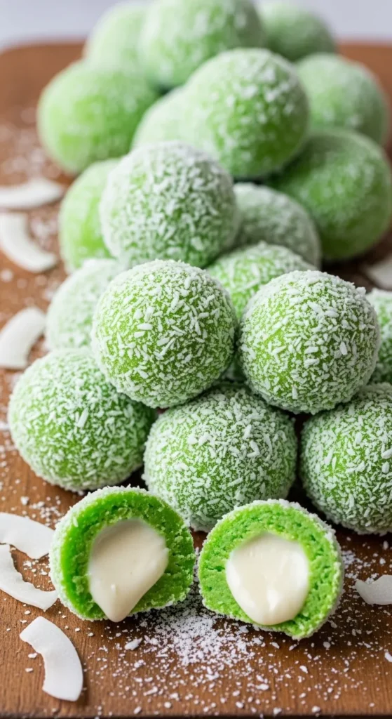 Green Coconut Truffles