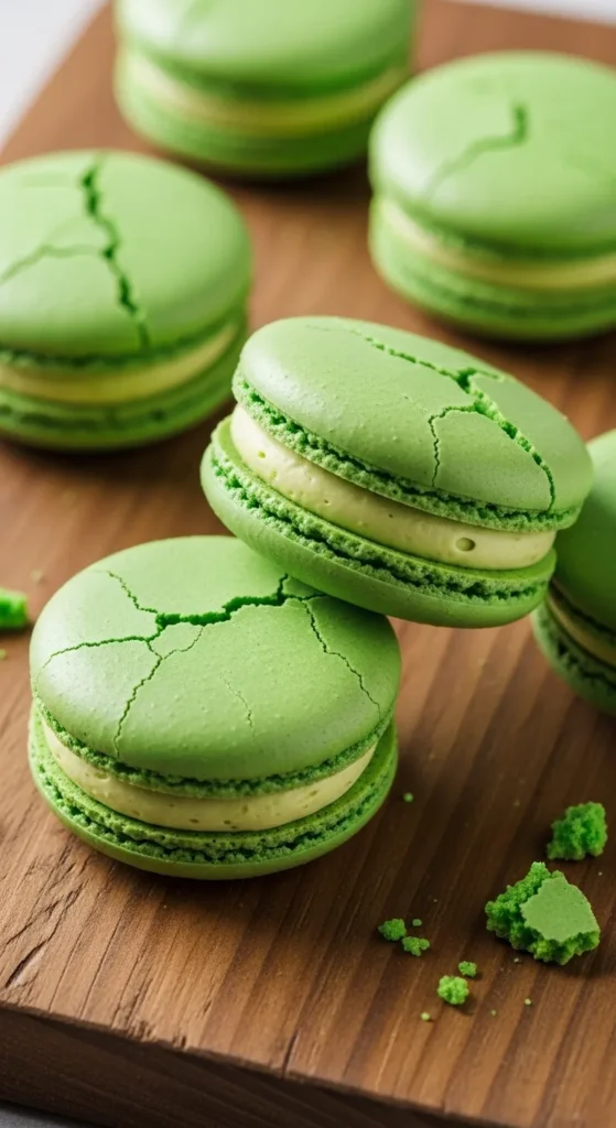 Green Macaron-Inspired Cookies