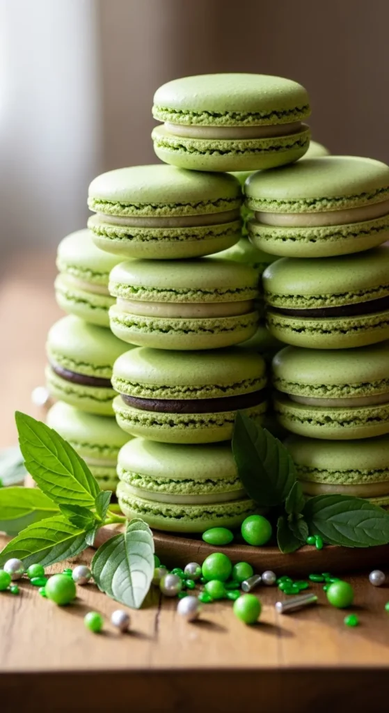 Green Macaron Stack