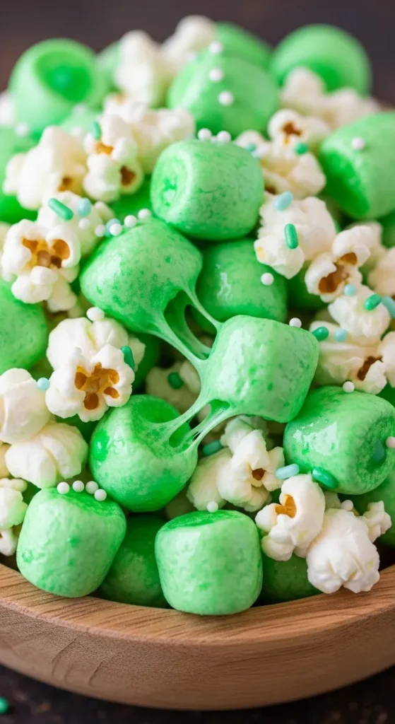 Green Marshmallow Popcorn Mix