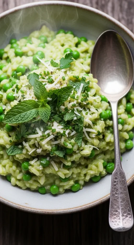 Green Pea Risotto