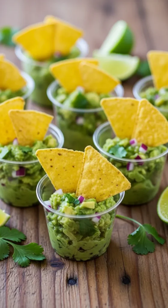 Guacamole and Chips Cups