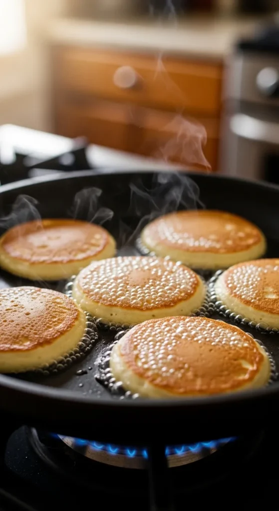  Heat and Cook the Pancakes