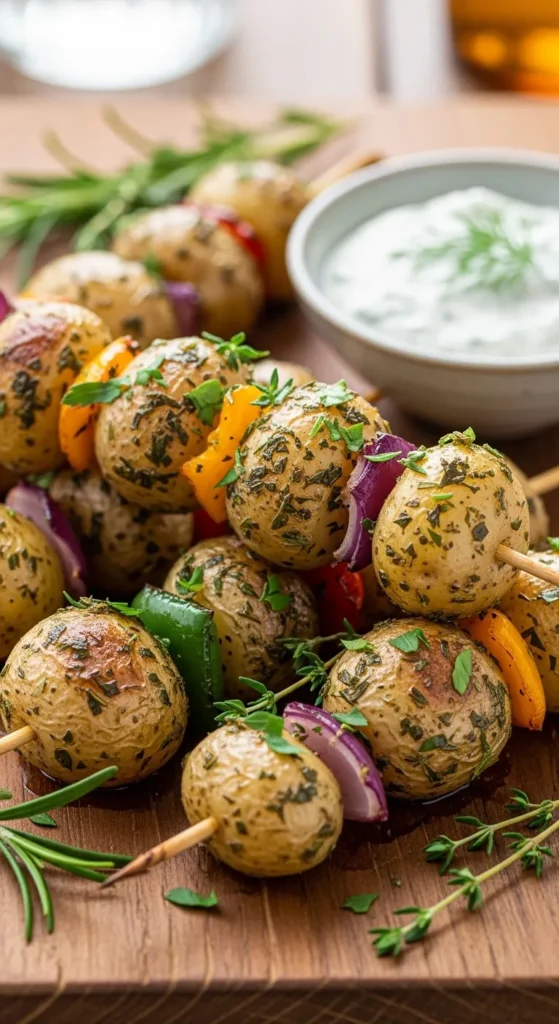 Herb Potato Skewers