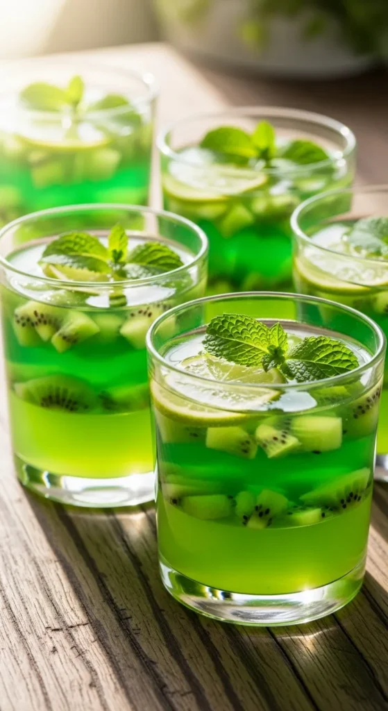 Kiwi Lime Gelatin Cups