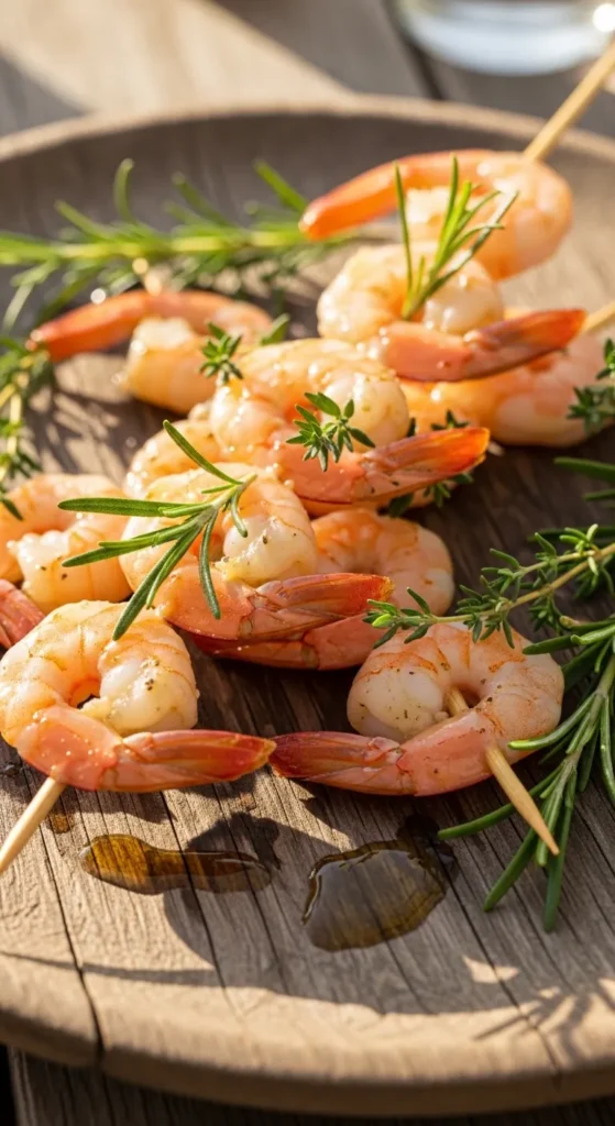 Lemon Herb Shrimp Skewers