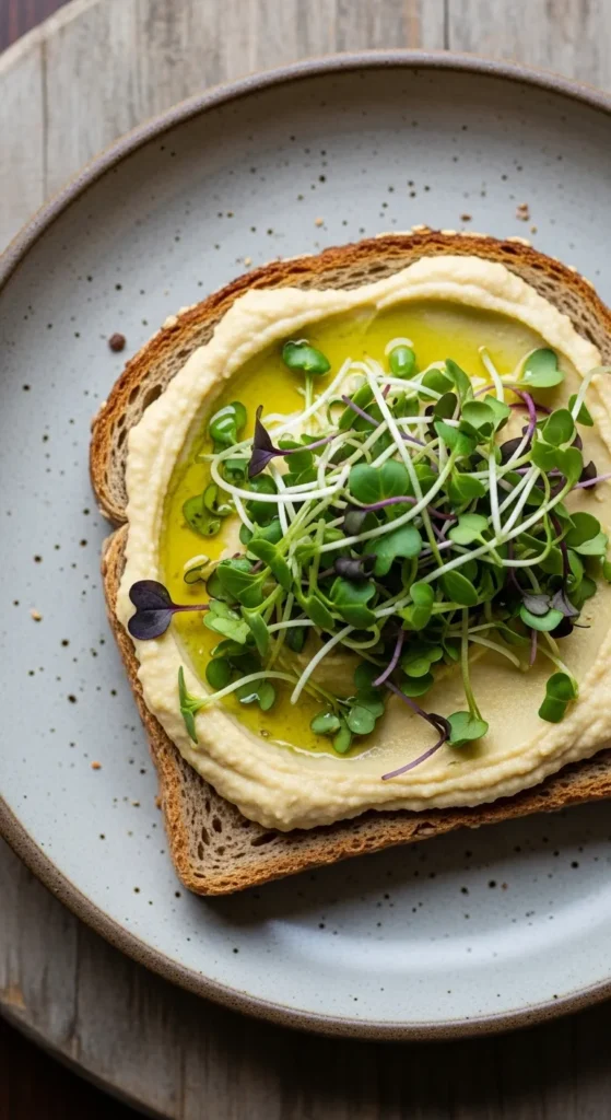 Lemon Hummus Toast