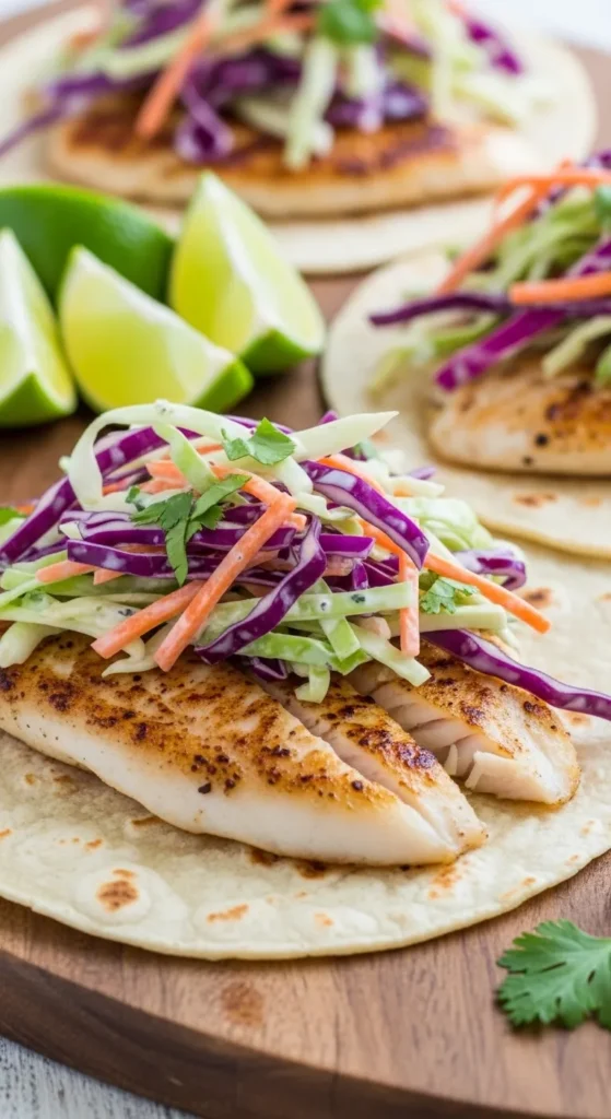 Lemon-Pepper Tilapia Tacos