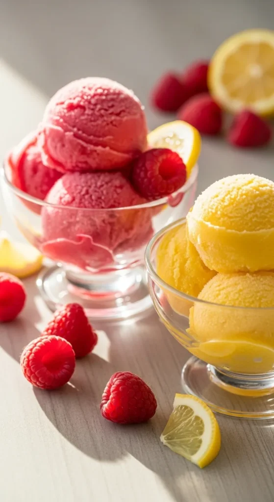 Lemon Raspberry Sorbet