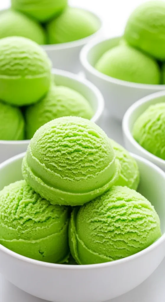 Lime Sherbet Scoops