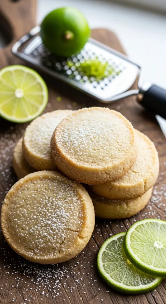 Lime Shortbread Cookies