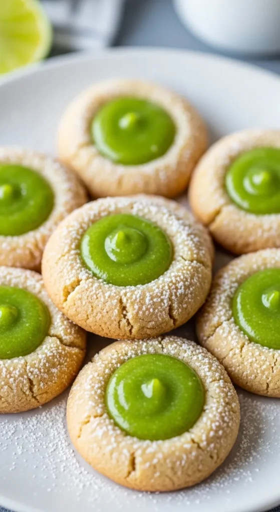 Lime Thumbprint Cookies