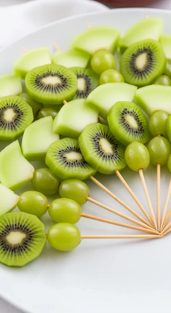 Lucky Green Fruit Skewers