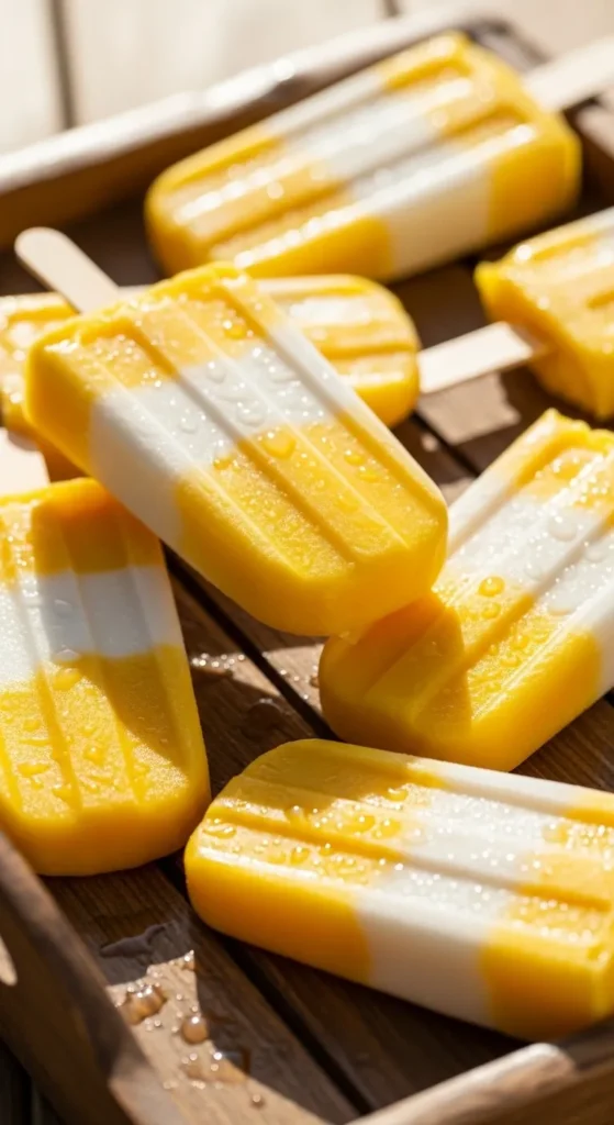 Mango Coconut Popsicles