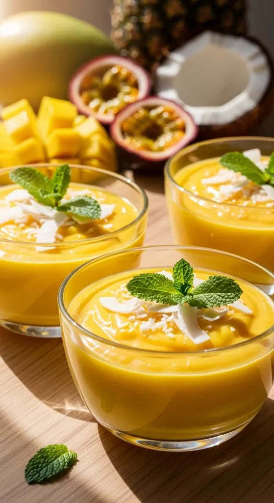Mango Coconut Pudding