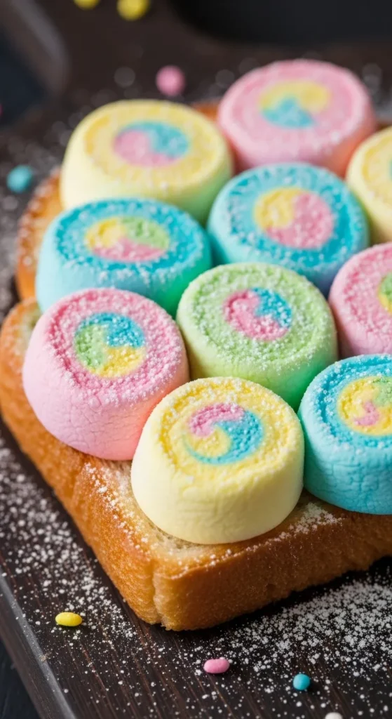 Marshmallow Rainbow Toast