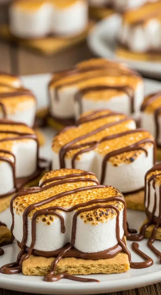 Marshmallow Shamrock S’more Bites