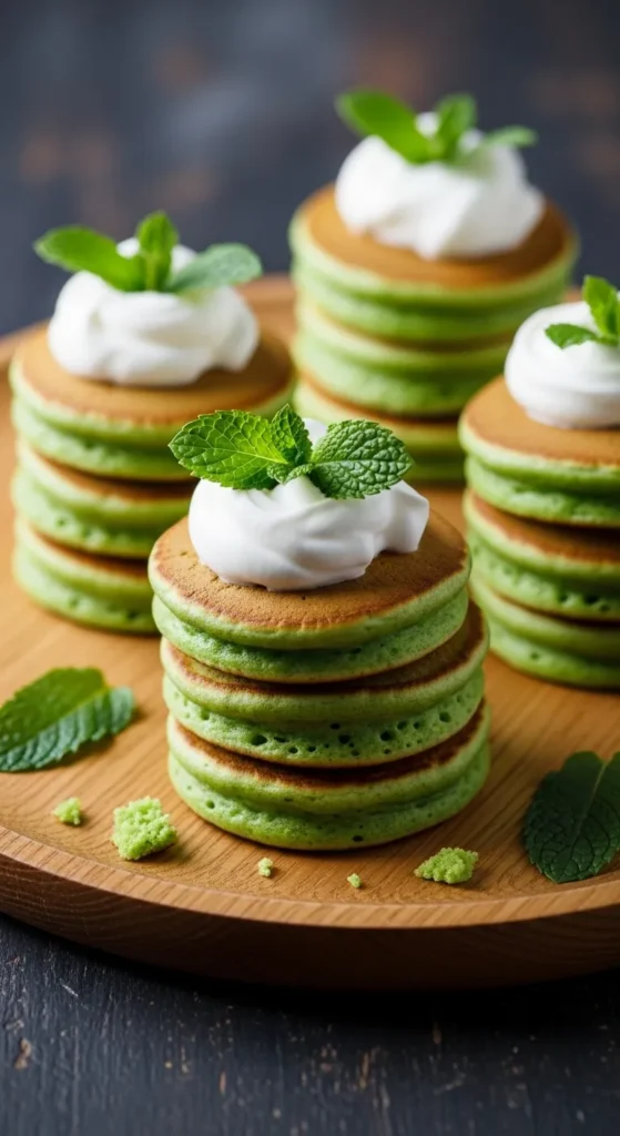 Mini Green Pancake Stack