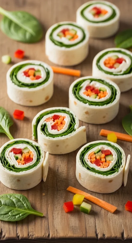 Mini Green Sandwich Wraps