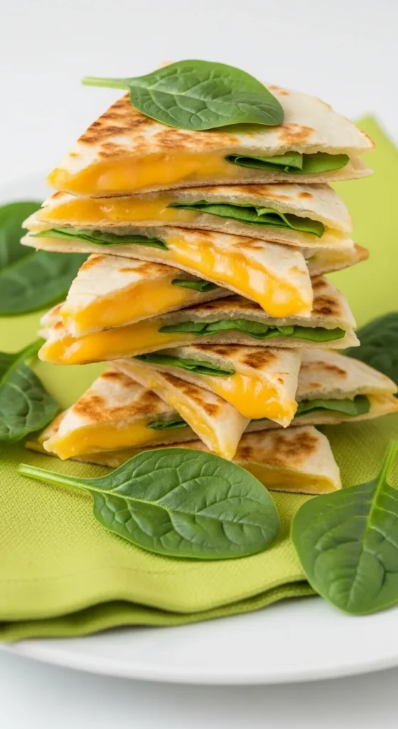 Mini Spinach and Cheese Quesadillas