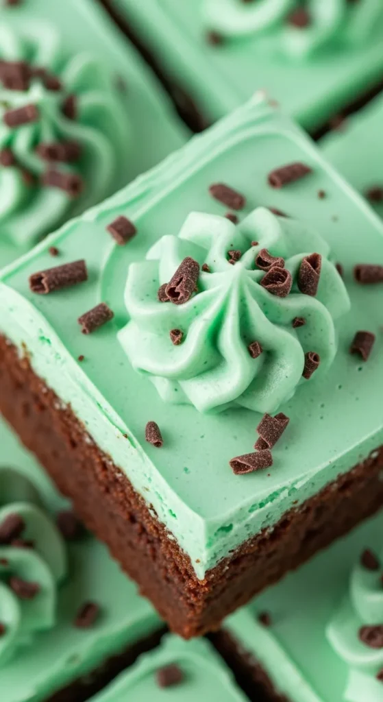 Mint Frosted Brownies