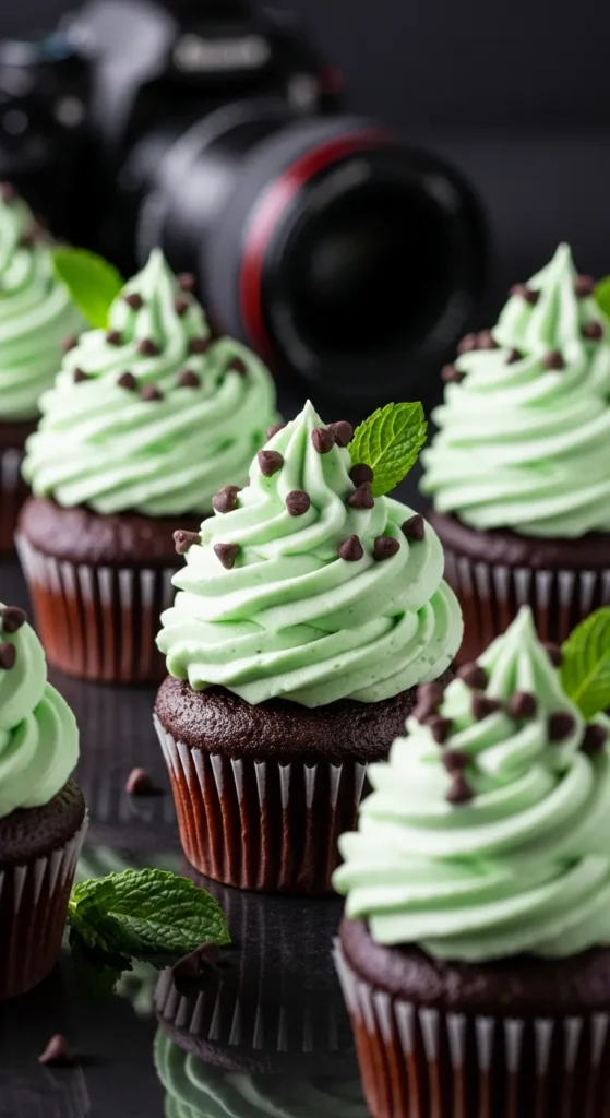 Mint Ice Cream Cupcakes