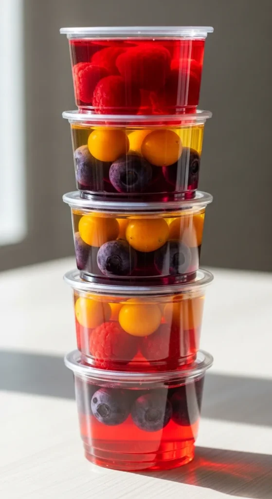 Mixed Berry Gelatin Cups